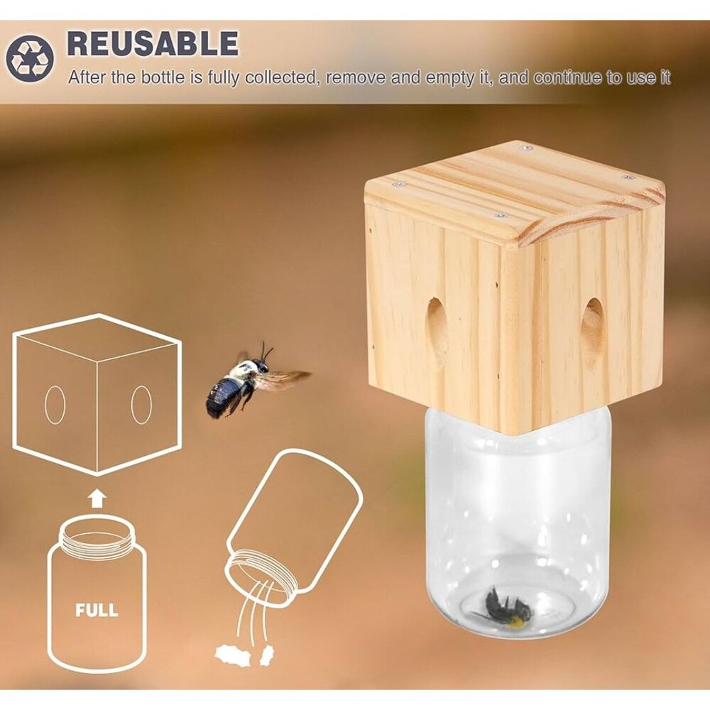 Individually Handmade Cube Style, Carpenter Bee Traps That Really Work